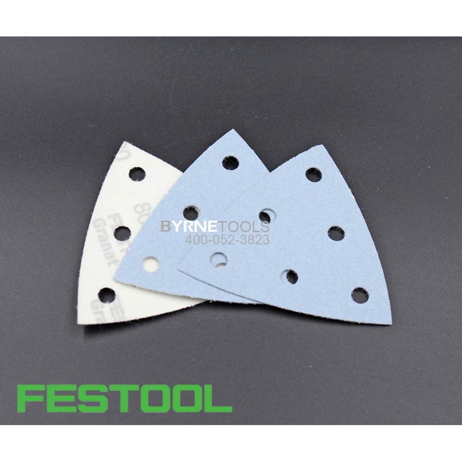 FESTOOL费斯托三角形砂纸 RO90干磨砂纸 93V型 6孔90mm石榴石砂纸