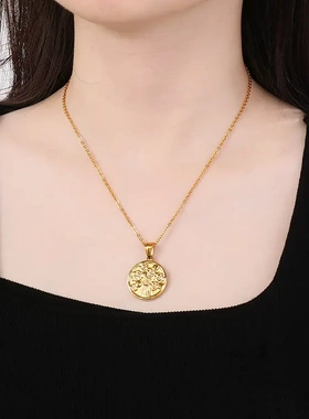 时尚简约生命树挂件个性潮流许愿树钛钢吊坠