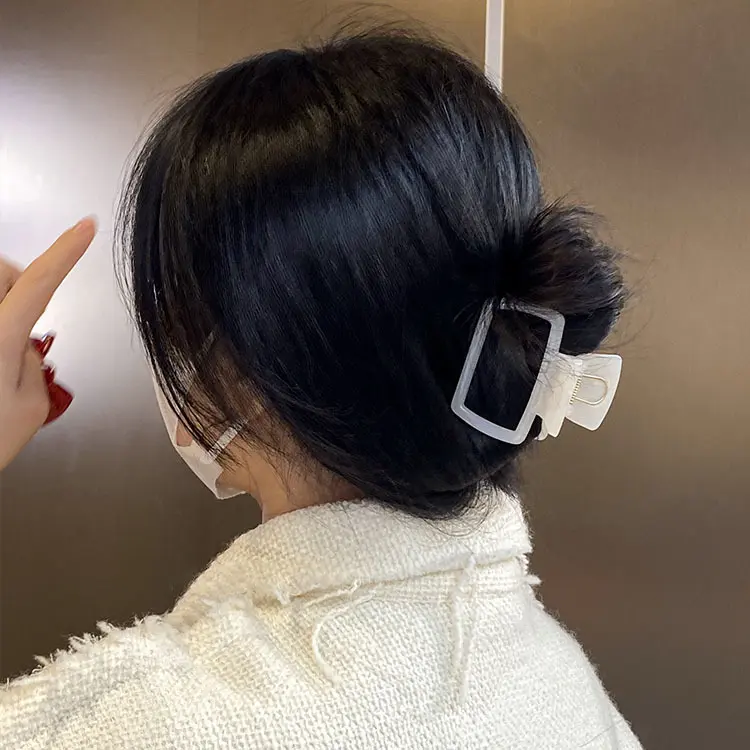 心动藏于绿野微风~ 韩版方形小号抓夹后脑勺马尾顶夹盘发夹