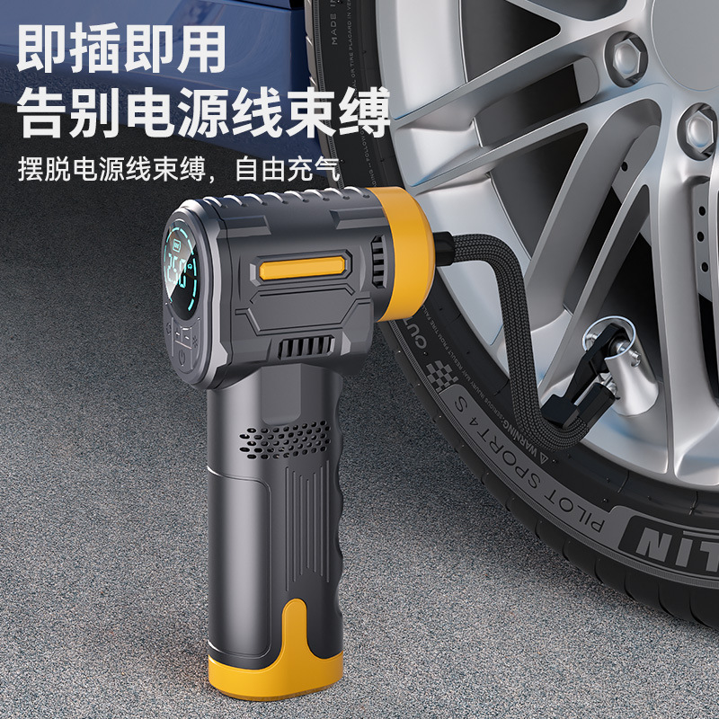 小型式多功能线家用汽车自行车轮胎电动车载充气泵