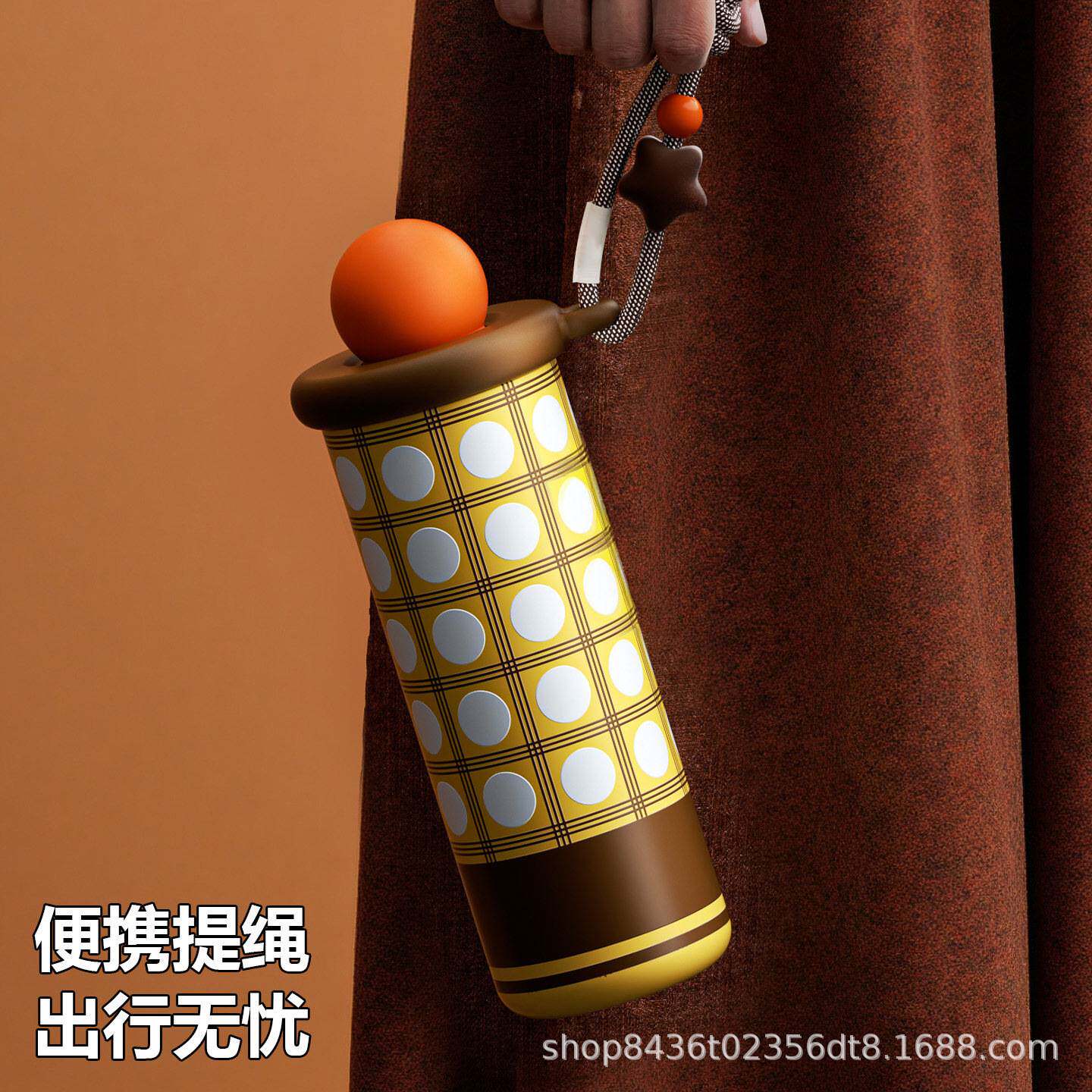 2026新款球球保温杯陶瓷内胆女高颜值不锈钢星球杯便携车载水杯