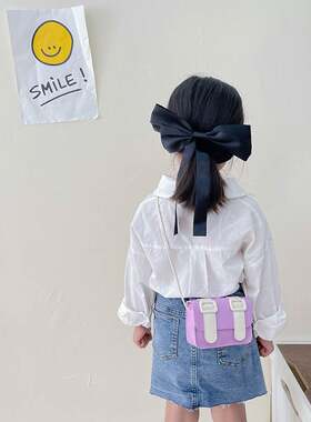 韩版女童小挎包时尚糖果色女孩单肩斜挎包洋气公主零钱包儿童包包