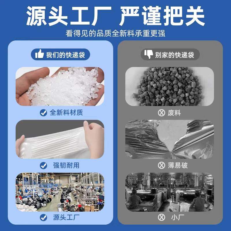 全新哑光白色快递袋特厚25丝防水包装袋大号打包袋邮寄包裹专用袋