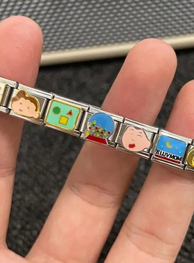 意大利手链图案自由拼接可拆卸表带小众闺蜜朋友情侣礼物