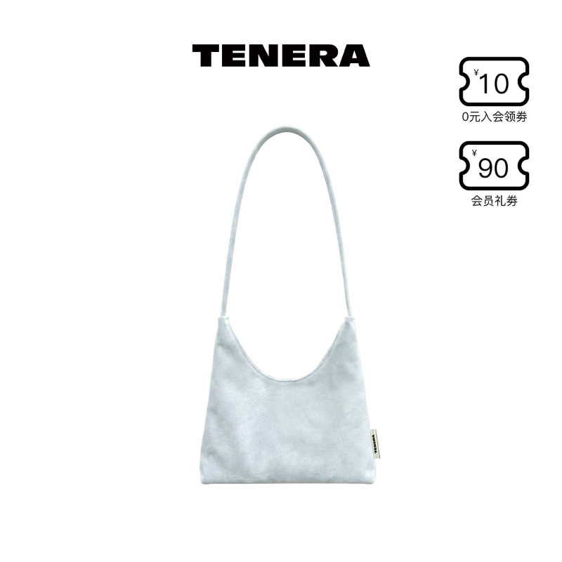 TENERA静物系列麂皮单肩腋下包韩系手拎包包女款通勤百搭纯色小包