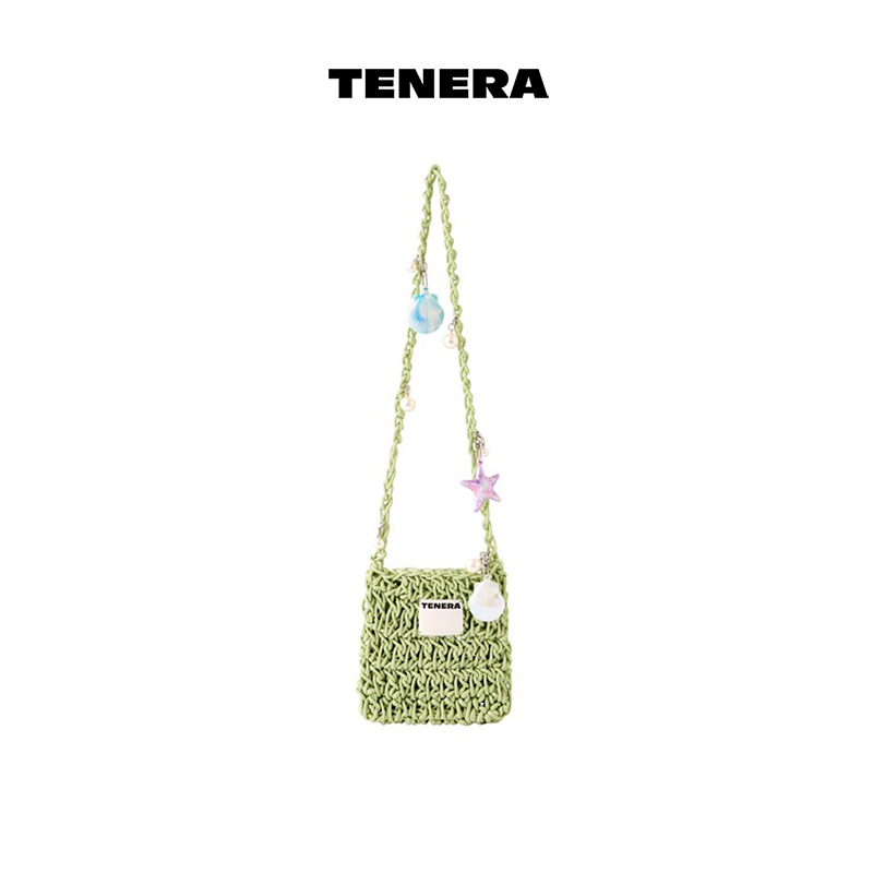 TENERA度假系列海风假日绳编包单肩包斜挎小包手拎包包女款草编