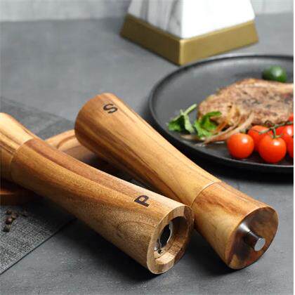 家用厨房工具胡椒研磨器花椒海盐胡椒手动磨调料罐相思木研磨器