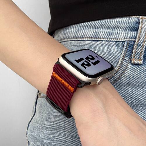 弹力尼龙表带适配苹果S11手表Applewatch10磁吸扣ultra3/2/s9/8/7