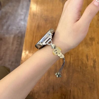 小猫小狗适用OPPO WatchX2表带X2mini串珠watchx女编绳表链可爱夏