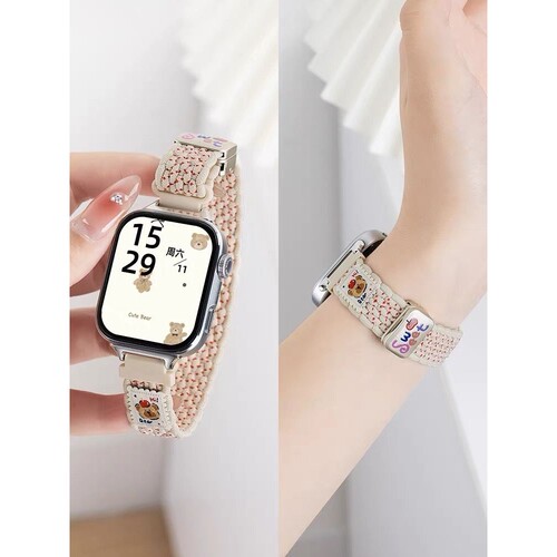 适用华为fit4表带磁吸fit3细款watchfit4Pro编织尼龙fit2/1腕带