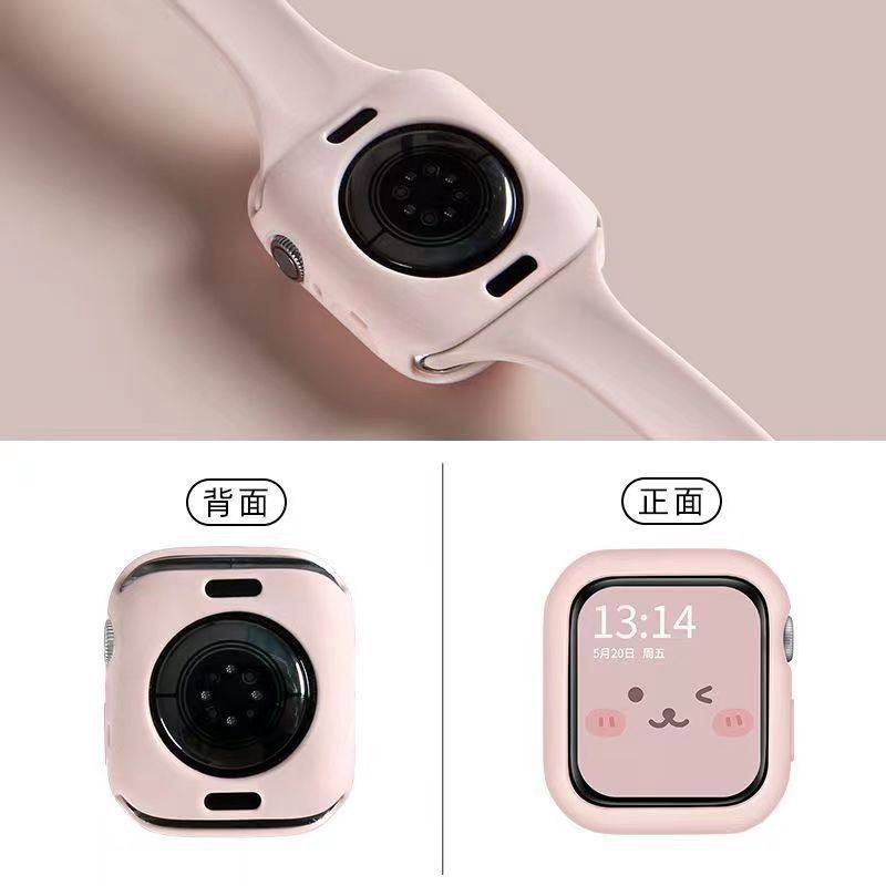 适用iwatchs10糖果硅胶软半包壳苹果S876543亲肤防摔华强北S9通用,手表,配件,淘宝优惠券,粉丝福利购,淘宝优惠卷