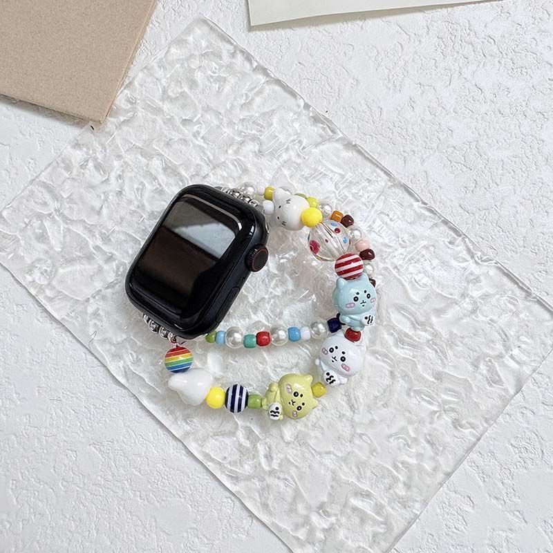 乌萨奇吉伊卡哇表带适用小米10表带手环iwatch华为手表带多巴胺串