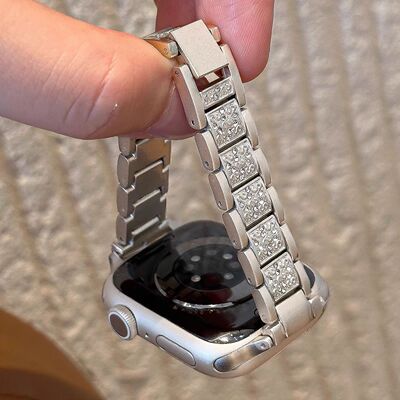 小蛮腰镶钻华为fit4手表watchfit4pro表带细满钻金属男女高级适用
