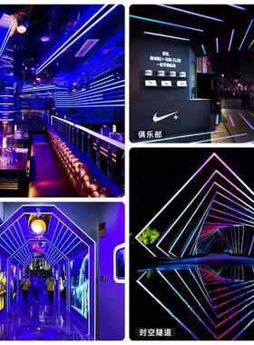 幻彩柔性硅胶灯带酒吧ktv氛围灯led幻彩灯带智能声控跑马流水防水