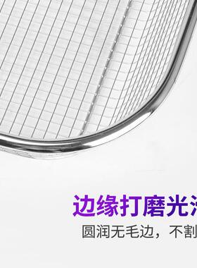 长方形不锈钢沥水篮加厚果蔬篮水果篮厨房洗菜篮筷子篮沥油架韩之