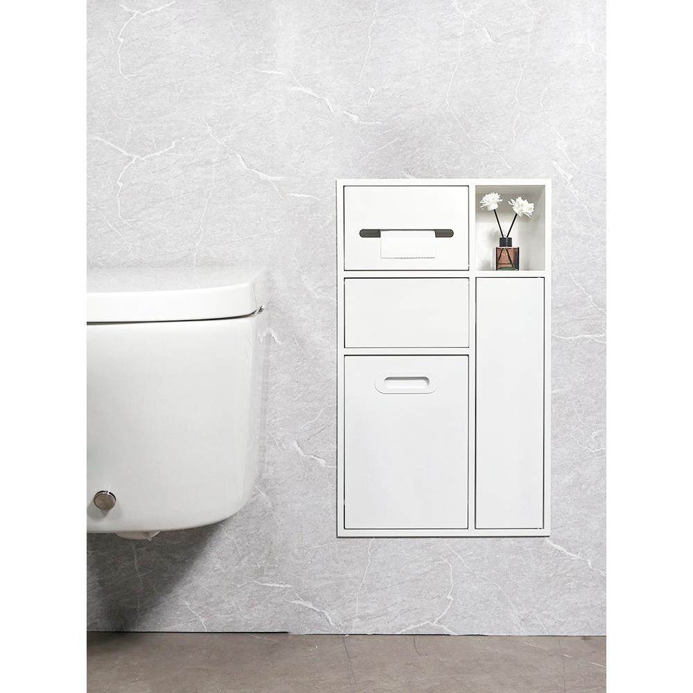 不锈钢壁龛卫生间浴室金属嵌入式垃圾桶柜成品马桶边可定制,家装主材,壁龛,淘宝优惠券,粉丝福利购,淘宝优惠卷