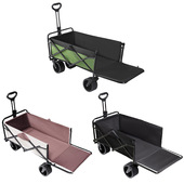 加长拖斗后开露营推车野餐野营户外营地车摆摊旅行折叠手推车