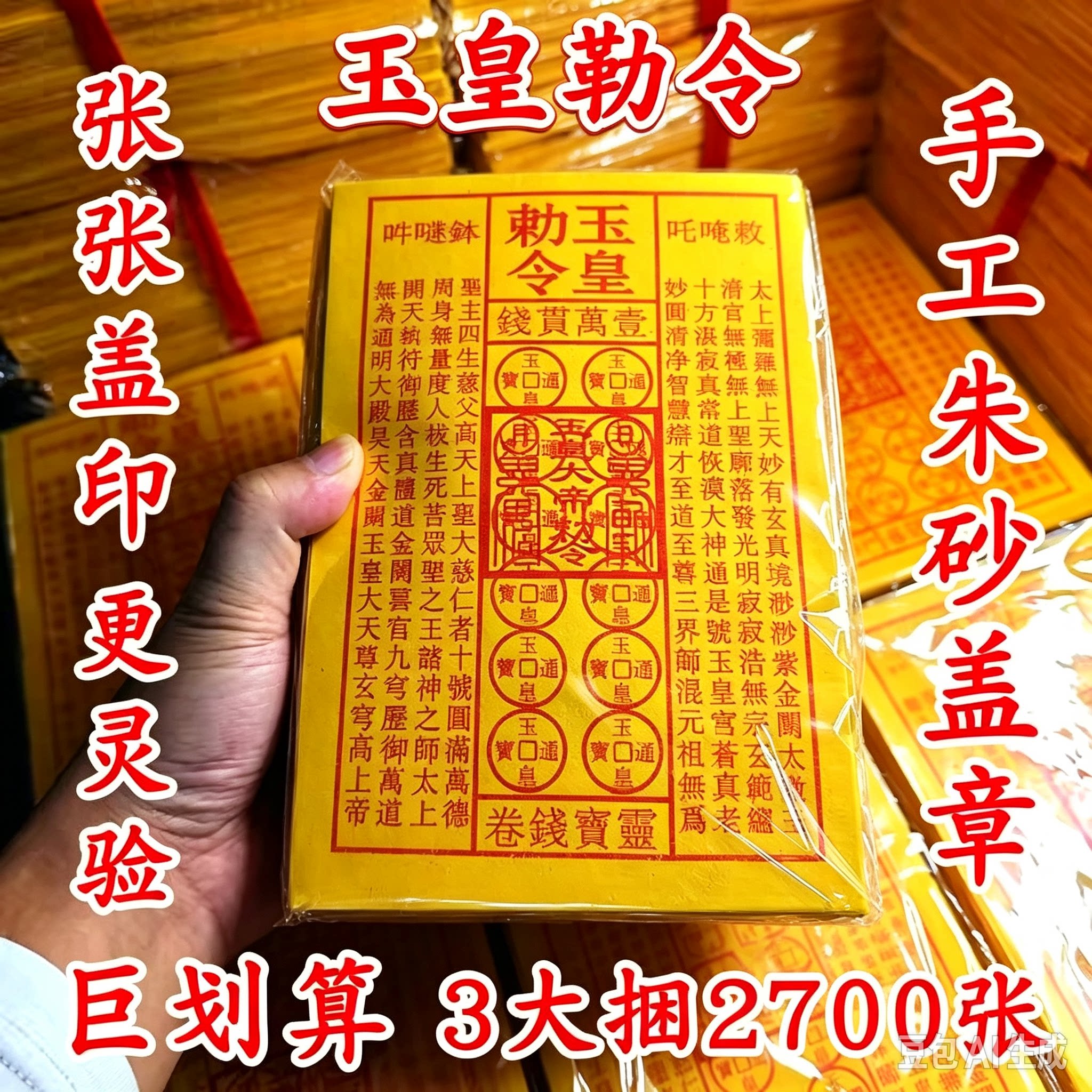 【张张盖印】玉皇钱手工朱砂印加厚通宝玉皇勒令盖章一万贯钱灵宝
