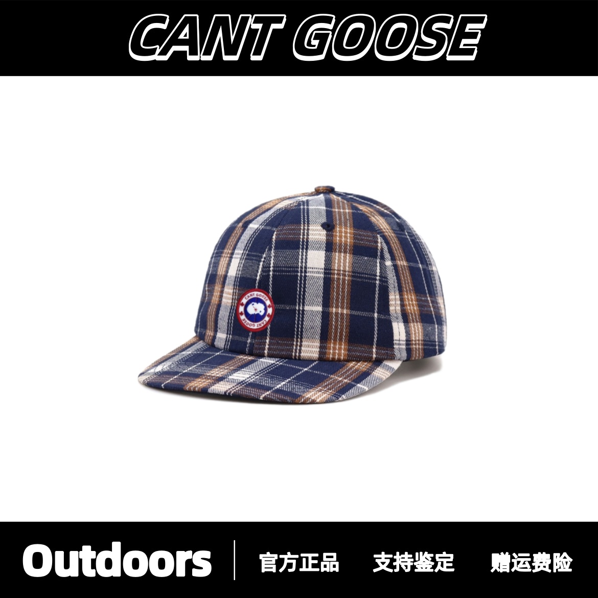 CANTGOOSE鹅格子鸭舌帽打棒球帽子男女潮流街头遮阳帽子
