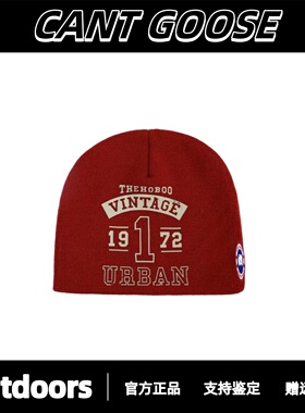 CANTGOOSE鹅男女款字母针织帽秋冬套头冷帽显脸小保暖潮搭毛线帽