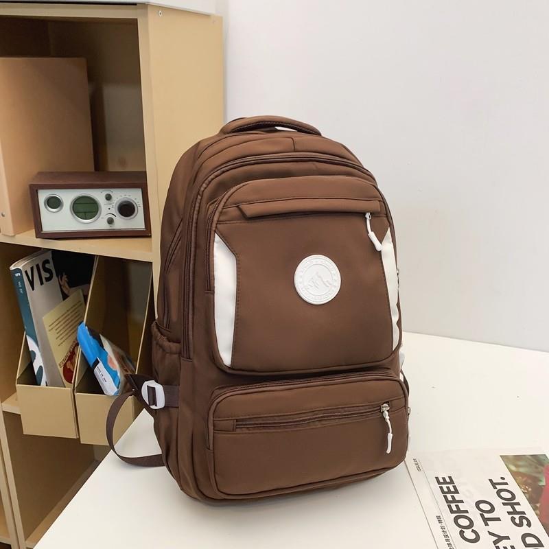 推荐夏季新款书包男初高中大学生大容量百搭双肩包简约休闲电脑背