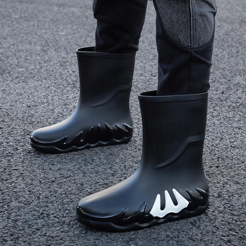 新品时尚雨鞋男款中筒雨靴