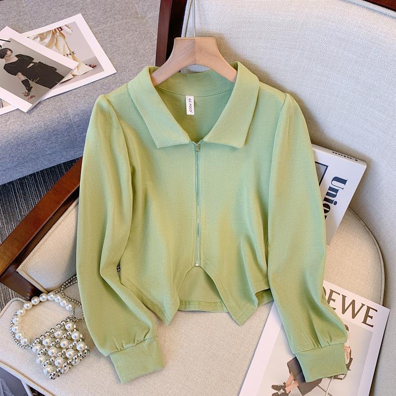 推荐大码法式v领长袖衬衫