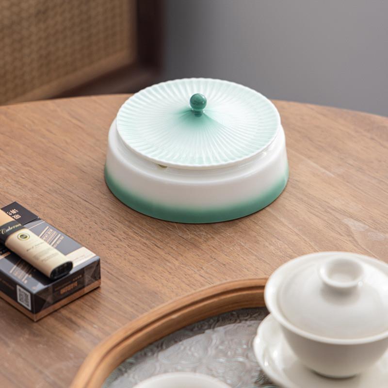 宫廷白瓷烟灰缸客厅办公室