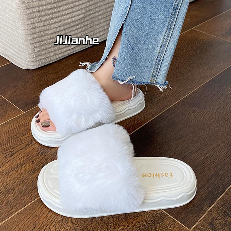 厚底毛毛拖鞋女款外穿防滑