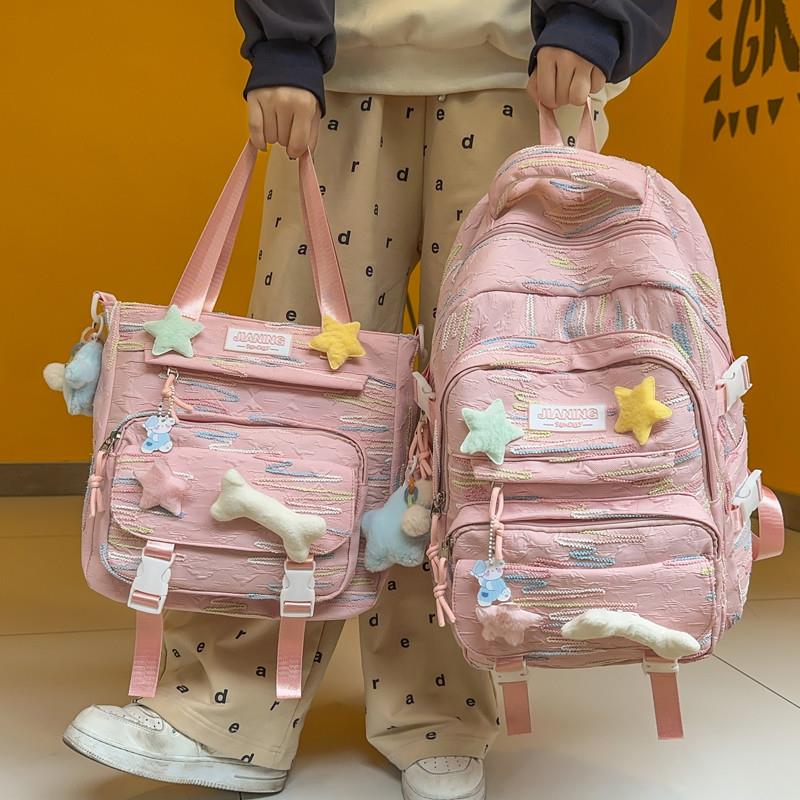 推荐书包女小学生3一6年级韩版初中女生高中生大学生减负儿童背包