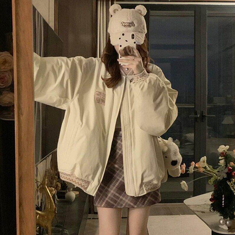 推荐冬季民族风提花棉服2026年新款宽松加棉加厚情侣棒球服设计感