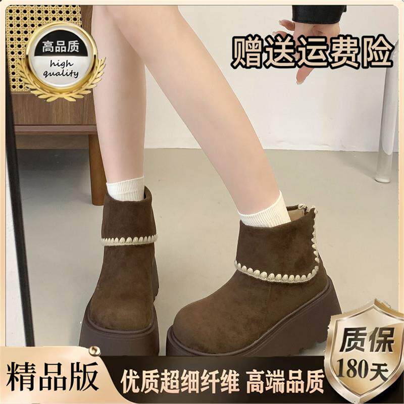 新品复古绒面勃肯短靴女20