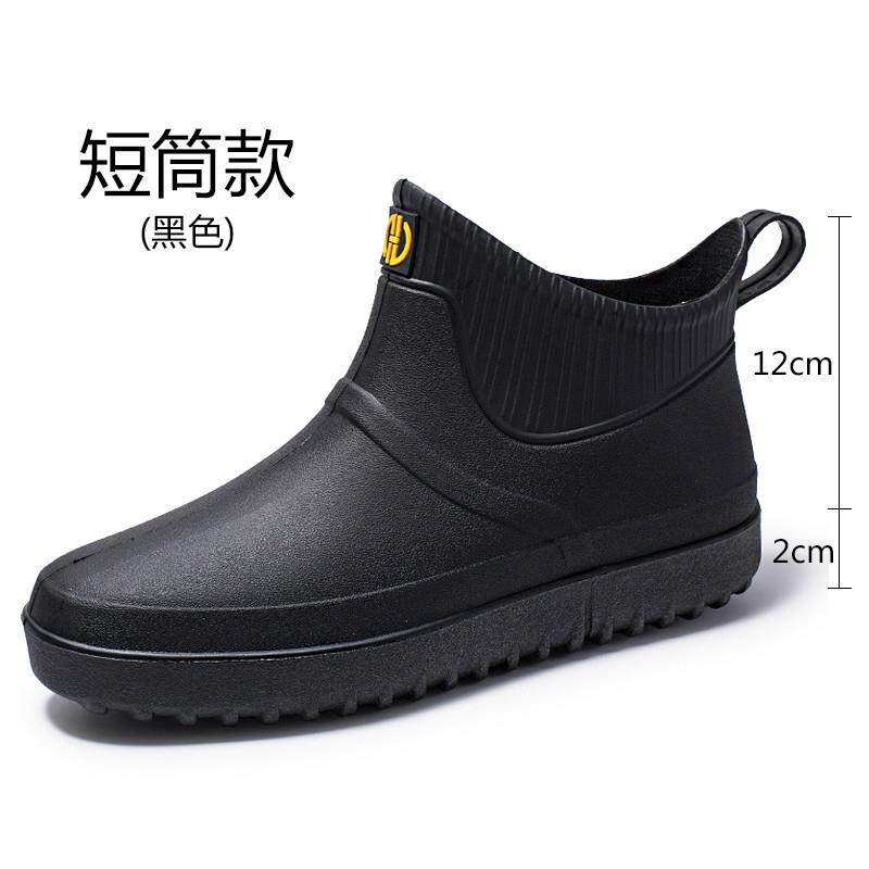 新品轻便短雨靴男款雨鞋外卖骑手专用厨房鞋洗车防水防滑胶鞋男士