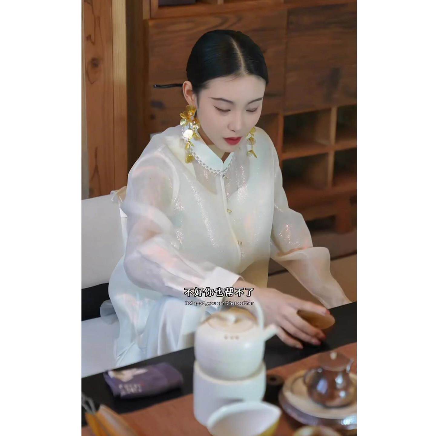 推荐清冷禅意风时尚套装女2026春季新款马甲+衬衫+阔腿裤爆款三件