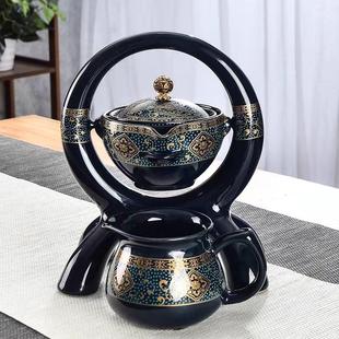 陶瓷家用整套防烫懒人半全自动茶具办公室高档复古功夫泡茶壶茶杯