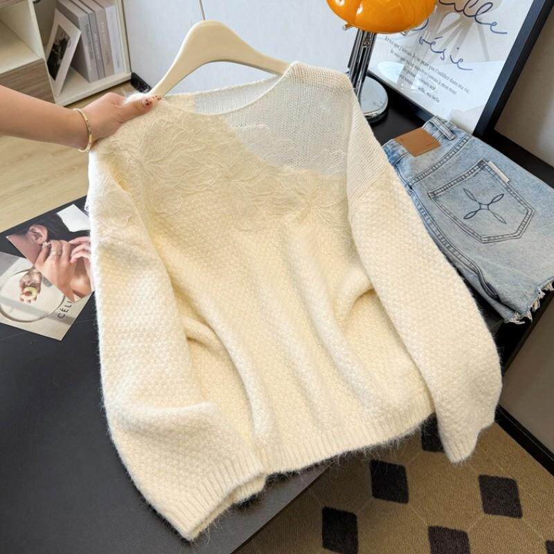 新品设计感提花打底针织衫