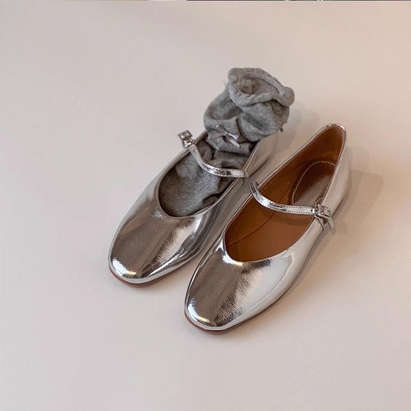 推荐羊皮银色玛丽珍女鞋20