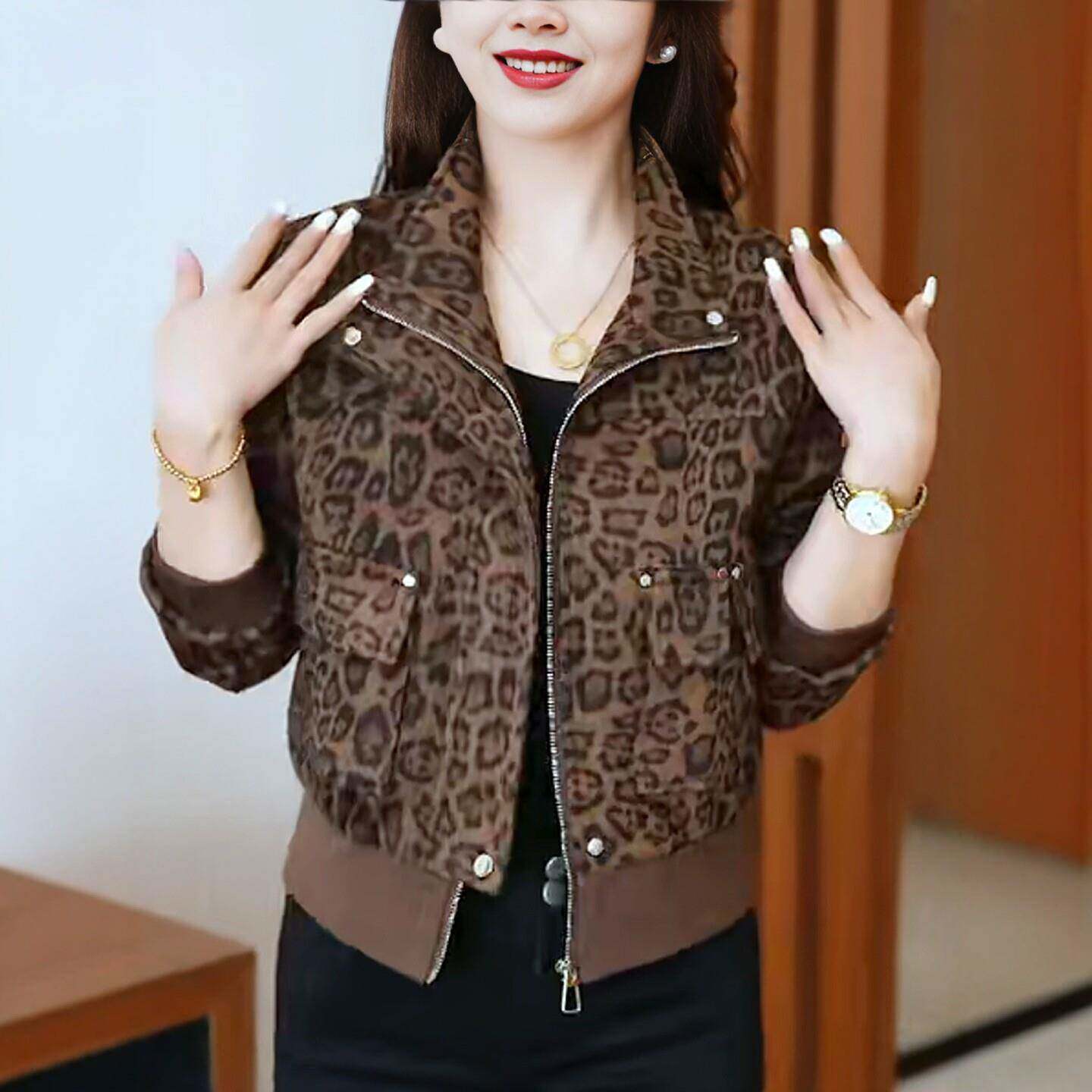 推荐中老年女秋外套2026新款秋季长袖女士上衣Q春秋休闲夹克衫短