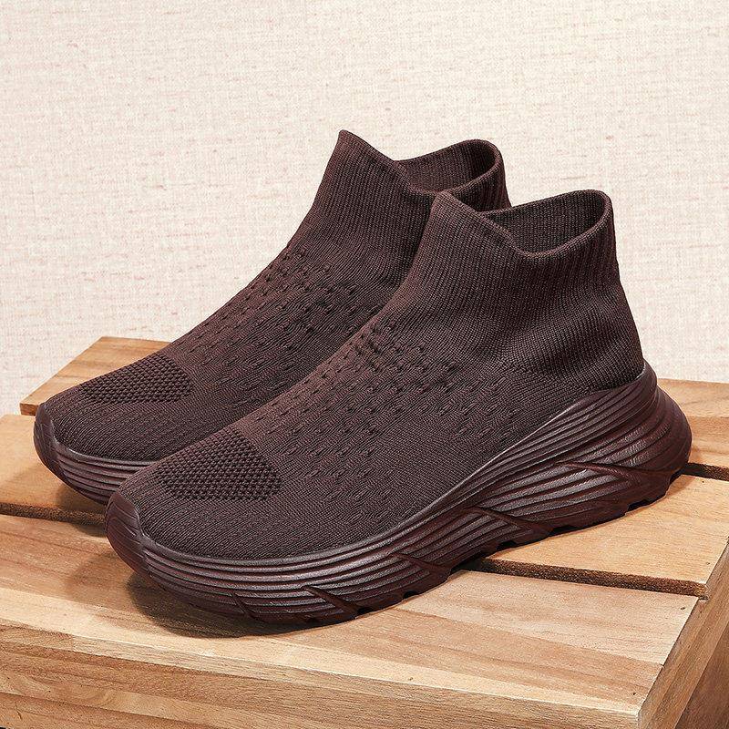推荐厚底男鞋大码4546夏季一脚蹬懒人不系带飞织运动潮流软底帆布