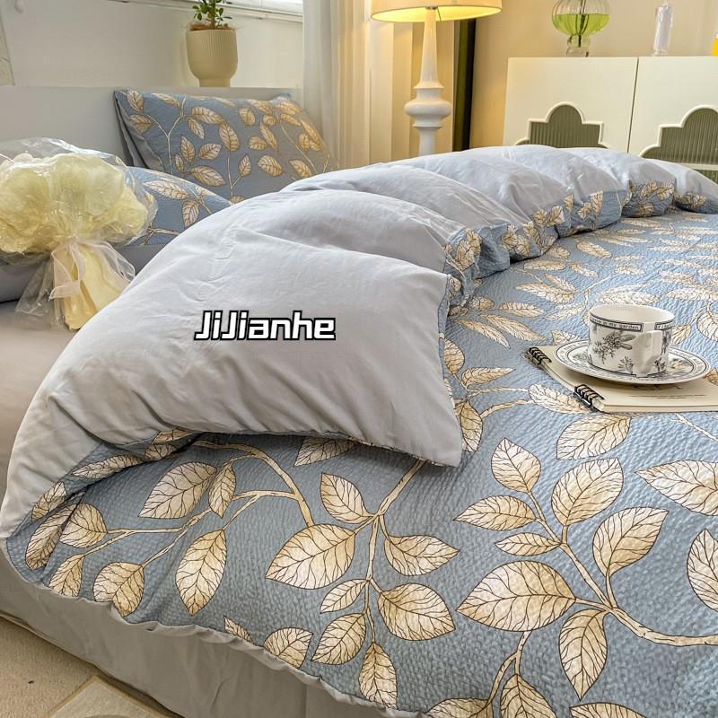 水洗棉泡泡纱四件套棉质 被套学生宿舍被单被罩三件套床单人爆款