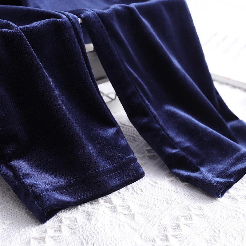 推荐大码金丝绒打底裤春秋女外穿胖mm200斤紧身裤高腰显瘦加绒铅