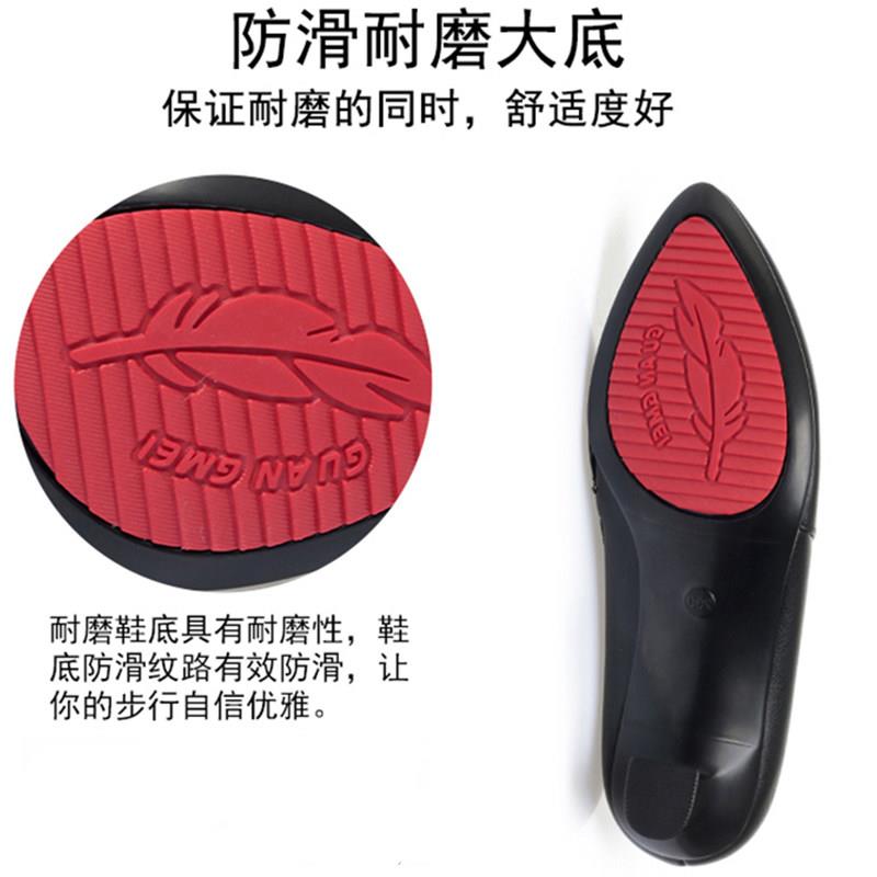 推荐正装鞋加绒深口工作鞋黑色高跟鞋女士皮鞋工装职业鞋单鞋女鞋