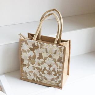 新品大容量麻布手提袋女妈咪包上班通勤托特包外出旅游购物拉链手