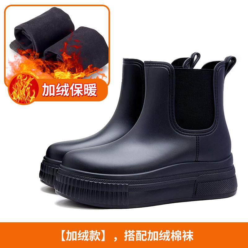 新品厚底马丁雨鞋女款新款