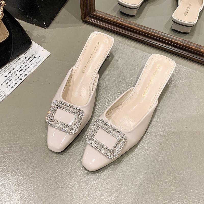 新品方扣水钻复古懒人包头