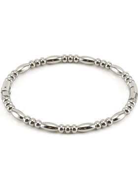 2025新款金色圆锥圆珠钛钢素面手镯小众简约不掉色手饰手环