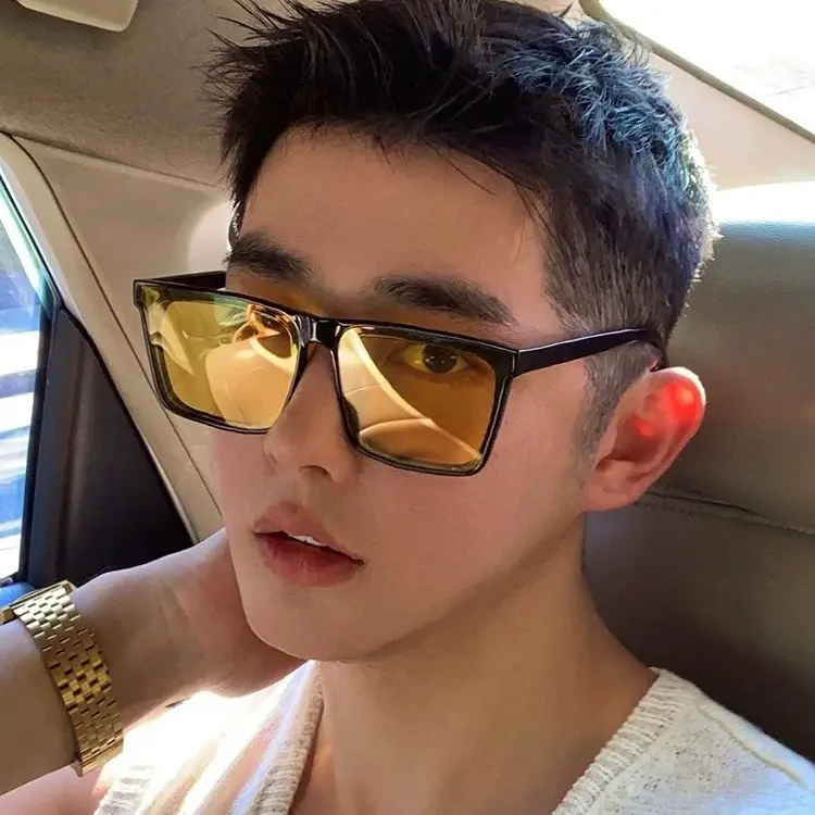 经典方框高级感黑色墨镜男太阳眼镜防紫外线偏光开车专用驾驶墨镜