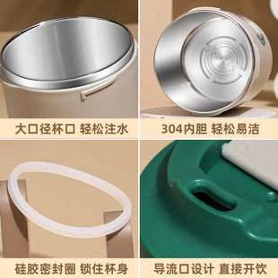 吾喵万岁咖啡杯304不锈钢pp保温杯水杯时尚保冷杯可印logo