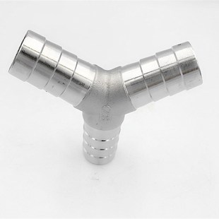 304不a锈钢宝塔三通Y型T型十字人字型三叉软管L宝塔接头4分6分1寸