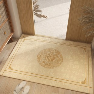 黄色入户门地垫进门门x口金色地毯门厅家用耐脏防滑脚垫垫 新中式
